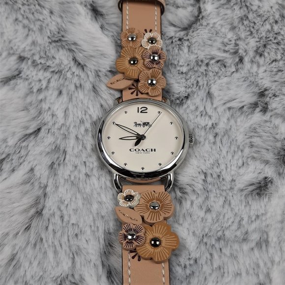Coach Delancey Tea Rose Leather Strap 